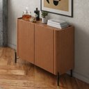 Ver imagem 1 de Buffet Bend 99 cm Porta Lisa Incolar Cedro com Pé Preto