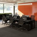 Ver imagem 1 de Mesa de Trabalho 360 cm X 120 cm Plataforma 6 Pessoas Pés Metal com Divisórias e Caixas de Tomadas