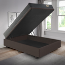 Ver imagem 4 de Cama Box Casal com Baú 138x188 com Colchão Adapto Molas Ensacadas Ecoflex Courino Linho