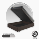 Ver imagem 6 de Cama Box Casal com Baú 138x188 com Colchão Adapto Molas Ensacadas Ecoflex Courino Linho