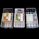 Ver imagem 6 de Kit 3 Organizadores De Geladeira Transparentes Porta Ovos 36 UN Porta Frutas Legumes Clear Fresh OU