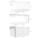Ver imagem 5 de Kit 3 Organizadores De Geladeira Transparentes Porta Ovos 36 UN Porta Frutas Legumes Clear Fresh OU