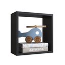 Ver imagem 2 de Nicho Organizador Infantil para Brinquedos Multiuso NI3030 30x30cm Preto - Art In Móveis