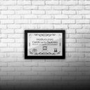 Ver imagem 3 de 1 Certificado/Diploma A4 com Tela de Acetato e MDF - Moldura Preta