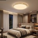 Ver imagem 6 de Plafon Dubai Redondo Led 30cm 30w Dourado Multitemperatura Bivolt Moderno