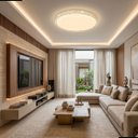 Ver mais imagens de Plafon Dubai Redondo Led 30cm 30w Dourado Multitemperatura Bivolt Moderno