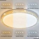 Ver imagem 3 de Plafon Dubai Redondo Led 30cm 30w Dourado Multitemperatura Bivolt Moderno