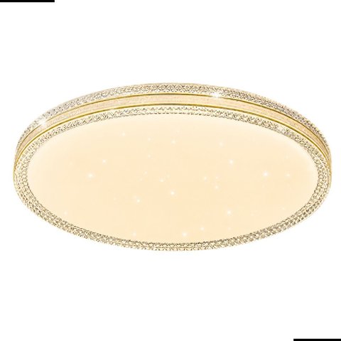 Plafon Dubai Redondo Led 30cm 30w Dourado Multitemperatura Bivolt Moderno