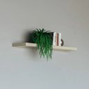 Ver imagem 1 de Prateleira Suspensa Mdf Sala de Estar 90cm Off White Tb222