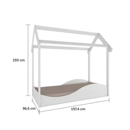 Mini Cama Infantil Montessori Casinha em MDF Uli - 3 Mini Cama Infantil Montessori Casinha em MDF Uli - 3