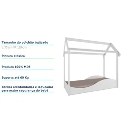 Mini Cama Infantil Montessori Casinha em MDF Uli - 5 Mini Cama Infantil Montessori Casinha em MDF Uli - 5