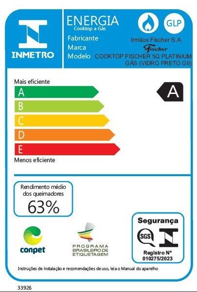 Fogão Cooktop Fischer 5 Bocas Platinium 33810-92122 - 8