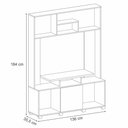 Ver imagem 4 de Estante para Tv 47 Pol 136cm Milla Off White/cinamomo - Hb Móveis