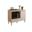 Ver imagem 2 de Balcão para Cooktop 1 Porta com 1 Gaveta Doma Freijó/Nude