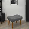 Puff Decorativo Quarto e Sala de Estar Suede Light Herrero:Cinza - 1