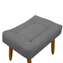Puff Decorativo Quarto e Sala de Estar Suede Light Herrero:Cinza - 4