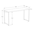 Ver mais imagens de Kit Escritório Estante Areta 5 Prateleiras Mesa Industrial Aspen 135cm C01 Carvalho - Lyam Decor