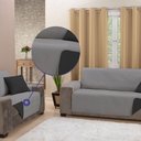 Ver imagem 5 de Capa Protetora de Sofá King 2 Lugares Impermeável Dupla Face:cinza e Preto