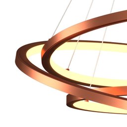 Lustre Pendente Orluce Tabat OR1797 com 3 Aros 60/50/40cm Cobre Led Bivolt - 3
