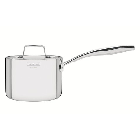 Caldeirão Tramontina Grano em Aço Inox Fundo Triplo com Tampa e Cabo 14 Cm 1,5 L Tramontina