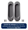 Ver imagem 6 de Porta Ipê Champanhe Friso 9 90x210cm + Kit Correr Alumínio