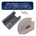 Ver mais imagens de Porta Ipê Champanhe Friso 9 90x210cm + Kit Correr Alumínio