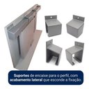 Ver imagem 7 de Porta Ipê Champanhe Friso 9 90x210cm + Kit Correr Alumínio