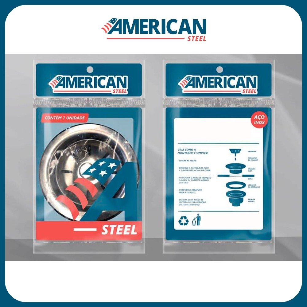 Tanque S/esfregador American Steel 50x40x20 30l Inox 304 - 6