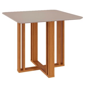 Mesa para Sala de Jantar Flora 94 X 94 Cm Cimol Nature/off White