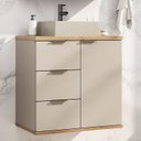 Ver imagem 1 de Gabinete de Banheiro 56,7cm x 62cm Aqua Bege/Panna/Carvalho