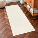 Ver imagem 3 de Tapete Passadeira Cozinha Chevron 0,65 X 1,50 Cru Antiderrapante Rústico Minimalista