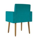 Ver imagem 5 de Kit 2 Poltronas Decorativa Sala Nina com Puff Balaqui Decor Azul Turquesa