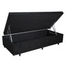 Cama Box Baú Solteiro Premium Suede Preto 41x88x188 - 1