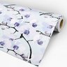Papel de Parede Adesivo Floral Flores Orquídeas Brancas Roxas Fundo Azul Claro - SSFL-074 SETE SABA - 3