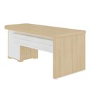 Ver imagem 5 de Mesa Tamburato com 4 Gavetas Ld Carvalho/Branco Artany