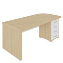 Ver imagem 7 de Mesa Tamburato com 4 Gavetas Ld Carvalho/Branco Artany