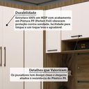 Ver imagem 5 de Quarto Modulado Queen de Canto com Guarda-roupas Maleiro e Cabeceira Paris Master Luciane Móveis