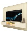 Ver imagem 3 de Conjunto Painel Home Modulo Suspenso de Parede TV 85 P Nanda Cor:Off White