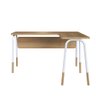 Mesa Escrivaninha Estação de Trabalho em L 136cm Home Office Asn 28001 Workflow Naturart - 4