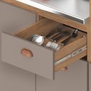 Ver imagem 5 de Cozinha Modulada Marti 3 Peças 200cm com Tampo Marrom/Fendi