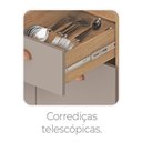 Ver imagem 6 de Cozinha Modulada Marti 3 Peças 200cm com Tampo Marrom/Fendi