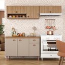 Ver imagem 2 de Cozinha Modulada Marti 3 Peças 200cm com Tampo Marrom/Fendi