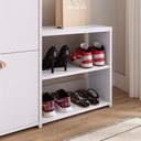 Ver imagem 5 de Sapateira Estreita 3 Gavetas Organizadora Banqueta Calçados Gancho Casaco Bolsa Hall Entrada Quarto