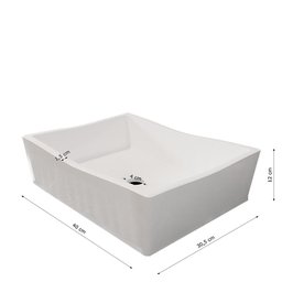 Conjunto Cuba de Apoio Atena Com Valvula Click Inox Branco - 3