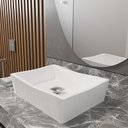 Ver imagem 1 de Conjunto Cuba de Apoio Atena Com Valvula Click Inox Branco