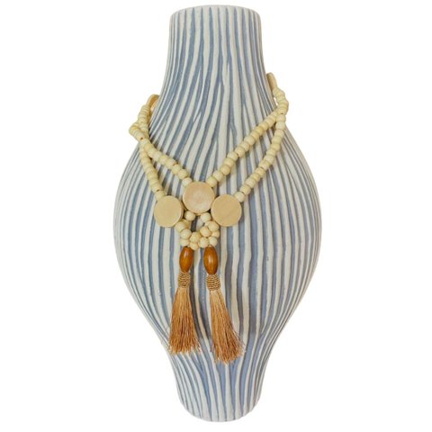 Colar Decorativo de Mesa Roberta Bege