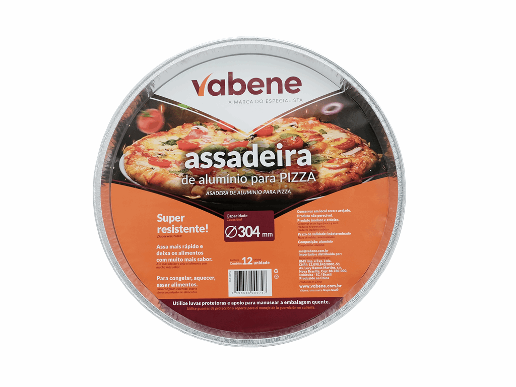 ASSADEIRA PIZZA DIAM 304MM - 28MM ALTURA S/Tampa VABENE