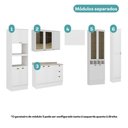 Ver imagem 3 de Cozinha Milla Chicago 15 Portas 3 Gavetas MDF 300cm Branca Móveis Carraro