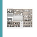 Ver imagem 4 de Cozinha Milla Chicago 15 Portas 3 Gavetas MDF 300cm Branca Móveis Carraro