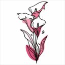 Ver imagem 3 de Adesivo Floral Boho Rosa Estilo Nórdico 30x60 Minimalista Mod.04